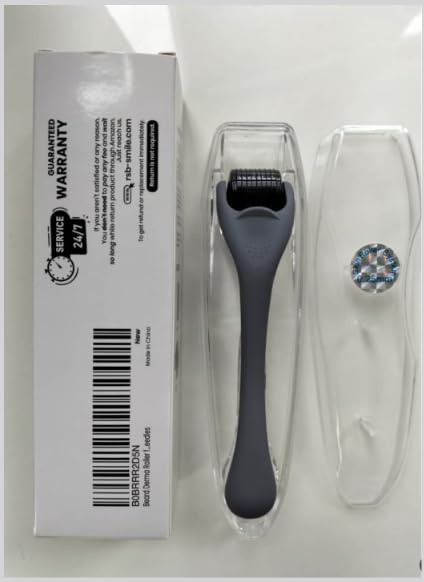 ROSELYNBOUTIQUE Derma Roller for Hair Beard Facial Skin Face 540 Microneedles At-Home Beauty Instrument White Holiday Gift for Men Women-BrightBean Baby