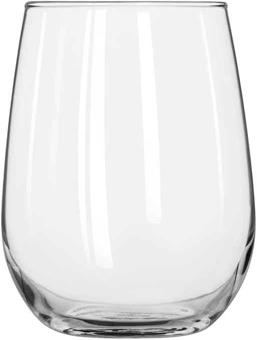 Libbey Stemless Wine Glasses Set of 12, Dishwasher Safe Set Of Wine Glasses, Perfect for Cocktails, Water, and Outdoor Glassware