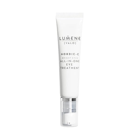 Lumene Bright Eyes All-In-One Eye Treatment - Eye Cream for Dark Circles and Puffiness - Hydrating Eye Cream with Vitamin C + Hyaluronic Acid - Fragrance-Free + Vegan (15mL)-BrightBean Baby