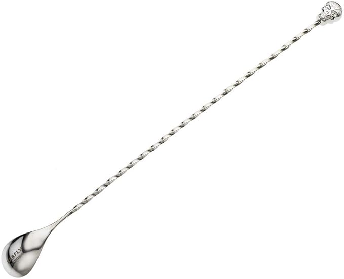 Barfly 13-Inch Bar Spoon, Sugar Skull End
