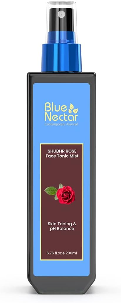 Blue Nectar Shubhr Steam Distilled Rose Toner Water & Face Tonic Mist 6.76 fl oz (200 ml)-BrightBean Baby