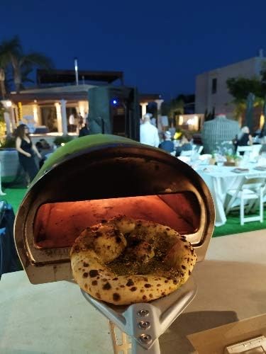 LRUI Turning Pizza Peel with 8" Aluminum Round Pizza Paddle,20.5" Overall, Outdoor Pizza Oven Accessories.