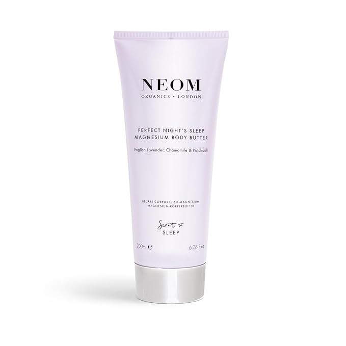 Neom - Magnesium Body Butter | 6.76 Fl Oz (200ml) | Lavender, Chamomile, & Patchouli | Lotion for Sleep with Essential Oils | 100% Natural Fragrances | Nourish & Soften | Signature Sleepy Scent-BrightBean Baby