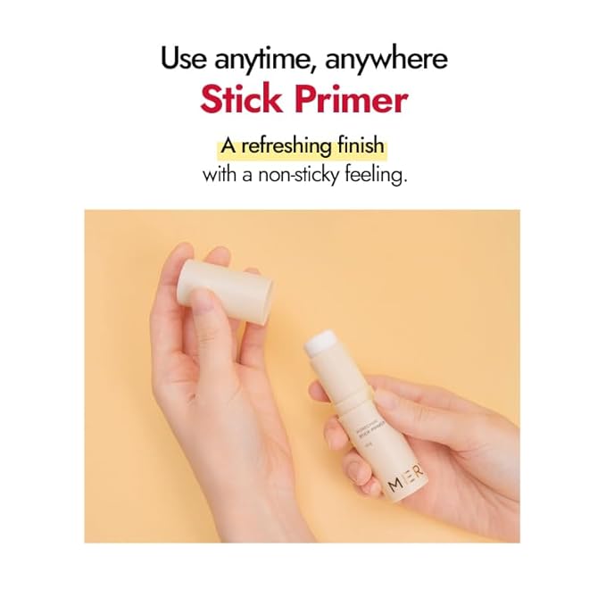 MERYTHOD PORE-CHAK Stick Primer Erasing Mattifying Hard Primer Stick, Filttered Effect, Easy Stick Type, Uneven&Pore Cover 0.4oz-BrightBean Baby