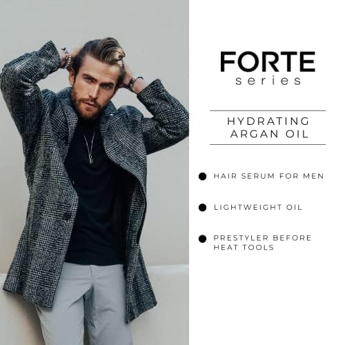 Alex Costa Hydrating Argan Oil Daily Hair Serum by Forte Series Sulfate Free Argan Hair Oil for Men Hair Serum for Dry Damaged Hair, for Styling Hair (75 ml / 2.5 oz)-BrightBean Baby