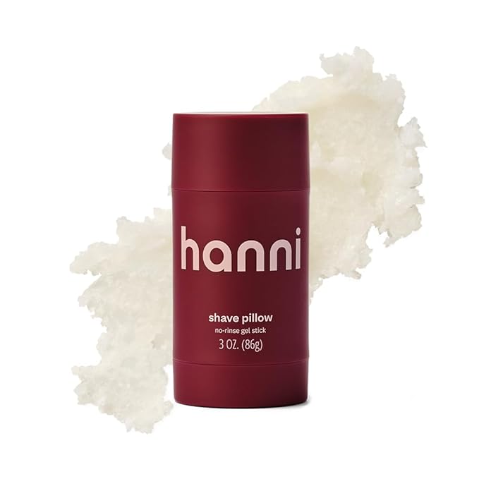 HANNI Shave Pillow, Shaving Gel for Women and Men, Hair Removal Products for Pubic, Body Hair or Legs, In-Shower/Waterless Razor, Travel Friendly Skin Care Moisturizer, Women's Grooming, 3 oz-BrightBean Baby