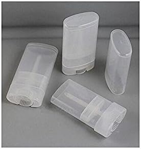 10PCS 15ml 0.5oz Clear Empty Plastic Oval DIY Lipstick Lip Balm Lip Gloss Tubes Deodorant Crayon Chapstick Tube Bottle Containers Oval Holder Case Pipe-BrightBean Baby