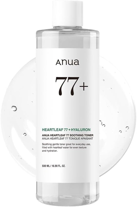 Anua Heartleaf 77 Soothing Toner I pH 5.5 Skin Trouble Care, Calming Skin, Refreshing, Purifying (500ml / 16.9 fl.oz.)-BrightBean Baby