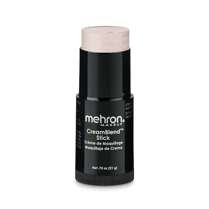 Mehron Makeup CreamBlend Stick | Face Paint, Body Paint, & Foundation Cream Makeup | Perfect for Halloween .75 oz (21 g) (Butterfly Ivory)-BrightBean Baby