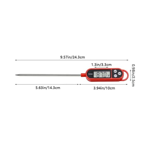 Candy Thermometer Digital Instant Read for Meat Kitchen Cooking Food Oil Deep Fry BBQ Grill Smoker (2Pcs, 9.6in)