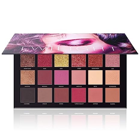 UCANBE Professional 18 Colors Eyeshadow Makeup Palette, High Pigmented 10 Matte + 7 Shimmer + 1 Metallic Glitter, Velvety Creamy Blendable Long Lasting Eye Shadow Pallets Makeup Set Kit-BrightBean Baby