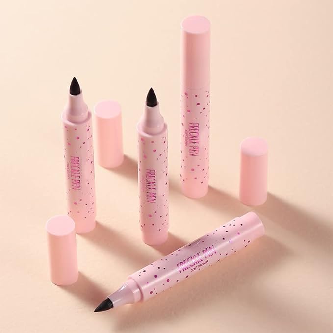 Freckle Pen Faux Freckle Pen Colour Pop Freckle Pen Supernaturally Realistic Freckles Makeup Brush Fantastic Freckles Pen Long-lasting Waterproof Soft-point Absorbent Pen For a Natural and Easy Makeup Look (Double)-BrightBean Baby