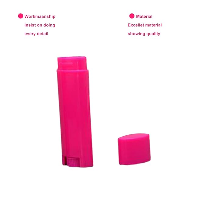 5ml 100Pcs Empty Oval Deodorant Lip balm Tubes Containers Twist-up Refillable Containers for Lipstick,Chapstick,Homemade Lip balm,DIY Deodorants(Hot Pink)-BrightBean Baby