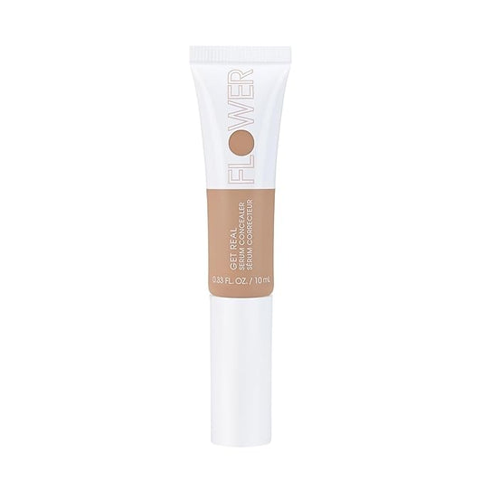 FLOWER BEAUTY By Drew Barrymore Get Real Serum Concealer - Brightens Skin + Blurs Blemishes - Hydrating Serum- Sand-BrightBean Baby