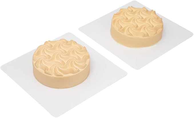 Pastry Tek 6.8 Inch Swirl Cake Pans, 10 Oven-Ready Silicone Bundt Cake Pans - Flexible, Freezable, White Silicone Small Cake Molds, Easy Release, For Baking Desserts - Restaurantware