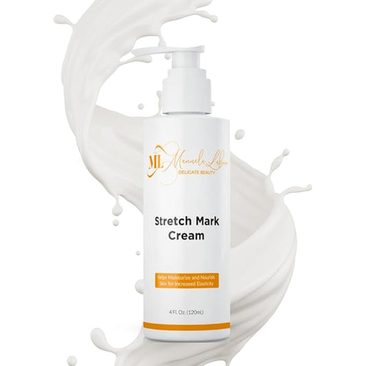 Stretch Mark Cream, Belly Butter & Scar Cream, Skin Care with Active Skin Repair, Stretch Mark Removal, For All Skin Types, 4 Oz - ML Delicate Beauty-BrightBean Baby