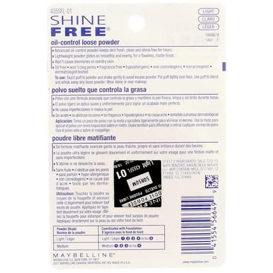 Maybelline New York Shine Free Oil Control Loose Powder, Light [210] 0.7 oz (Pack of 3)-BrightBean Baby