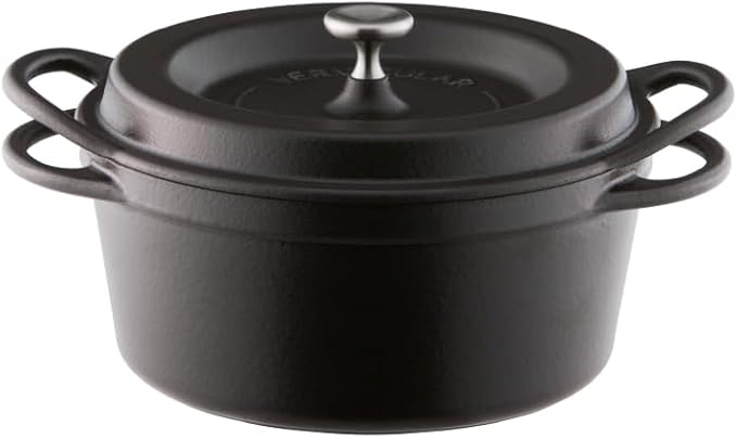 Vermicular 22cm Matte Black - Cast Iron Dutch Oven 3.7 Qt