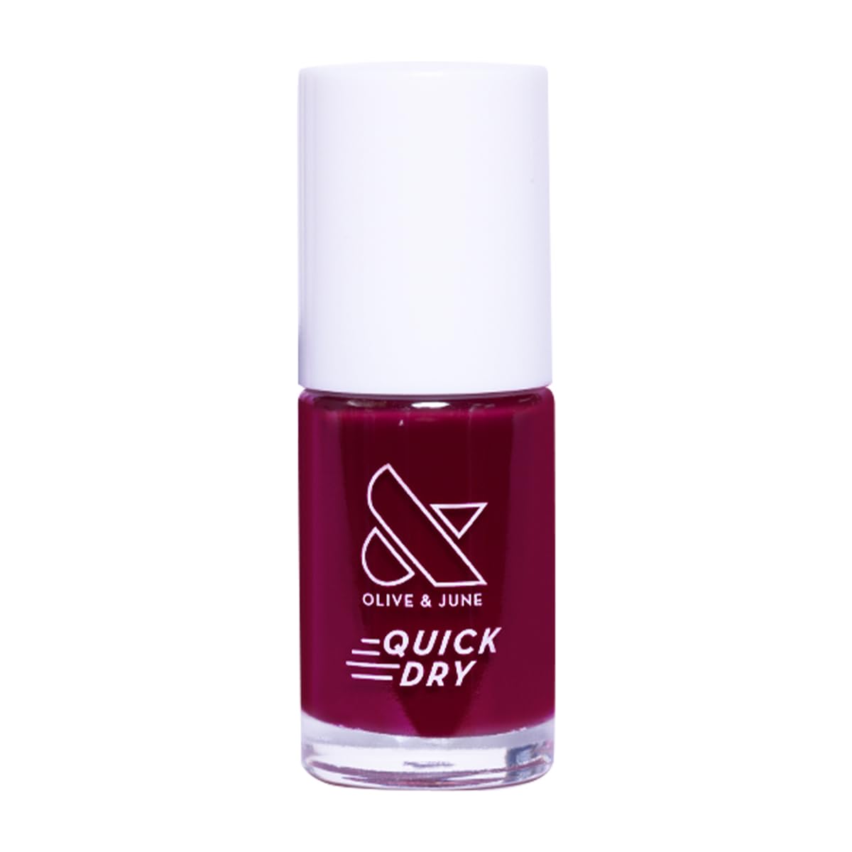 Olive & June Quick Dry Nail Polish | Instant, Fast-Drying, Smudgeproof Color | 15-free, Vegan, Cruelty-Free Formula | Lasts up to 5 Days | Salon-Quality Manicure, Pedicure at Home | Mulberry | Maroon-BrightBean Baby
