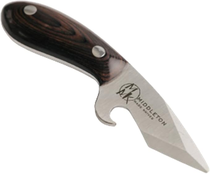 Middleton Made Knives Brew Shucker, Oyster Shucking Knife with Bottle Opener, Handmade & Professional Shucker Tool, USA Made, Walnut