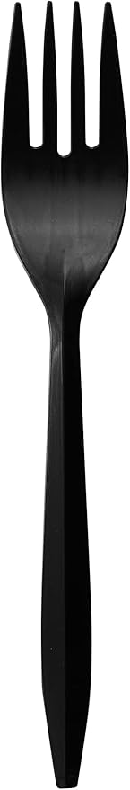 1,000 Plastic Disposable Forks Bulk Black Medium Weight Disposable Silverware Plastic Cutlery Fork