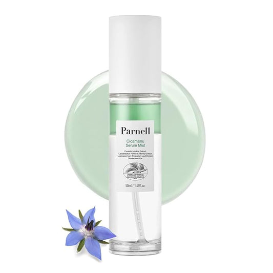Parnell Cicamanu Serum Mist - Centella Asiatica, Hyaluronic Acid, Ceramide, LHA, Balancing Oil, Moisturizing and Soothing for Radiant Skin (1.69 Fl Oz / 50ml)-BrightBean Baby