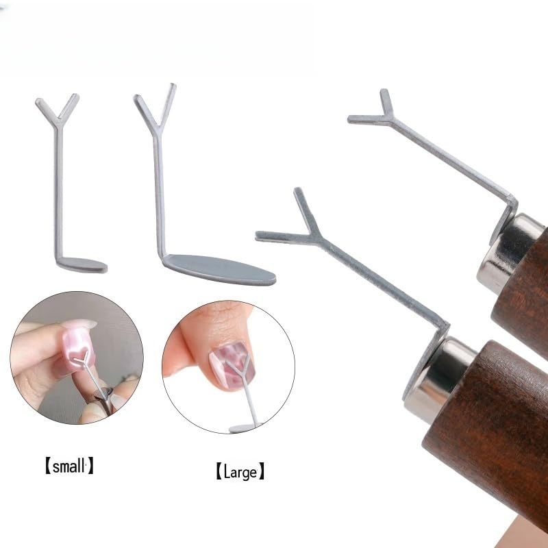 2 PCS Heart Cat Eye Magnet Set – Magnetic Nail Art Tool for Stunning Heart-Shaped Designs, Y-Shaped Guide, DIY Manicure Kit for Cat Eye Gel Polish-BrightBean Baby