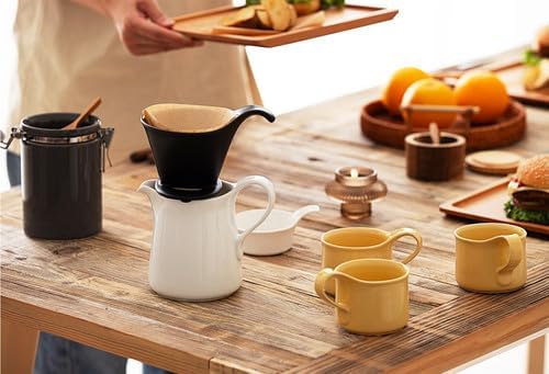 Zero Japan - Bee House Pour Over Coffee Dripper - Lead-Free & Cadmium-Free Ceramic Coffee Maker with Elegant Peek Hole, Drip Cone Brewer Coffee Gifts, Brewing Accessories - Tangerine, Standard Size