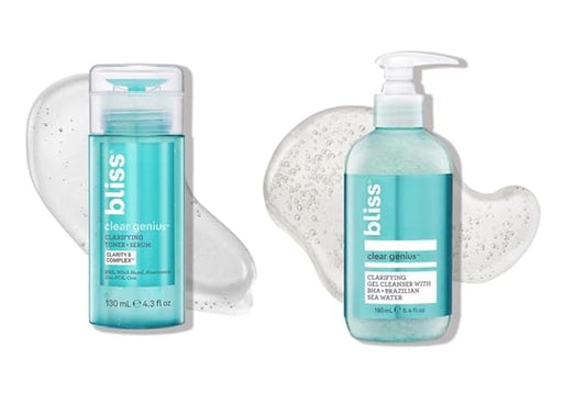 Bliss Daily Acne Routine Kit (2pc Set) Cleanse and Tone for Acne, Pores-BrightBean Baby