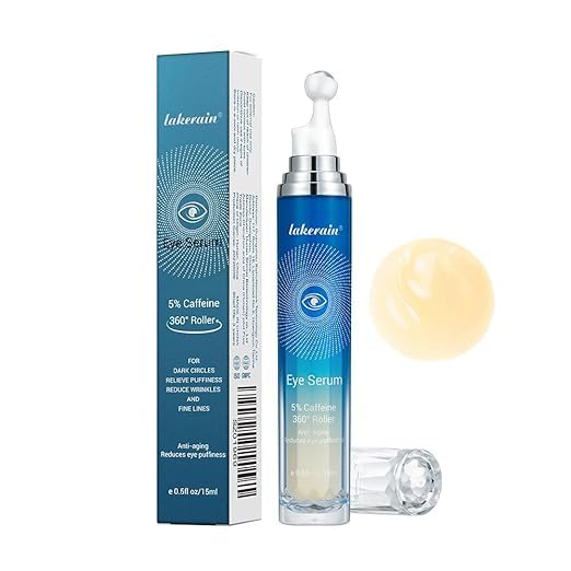 Caffeine Eye Serum for Dark Circles, Puffiness, Bags Under Eyes, Illuminating Eye Serum, Retinol Eye Serum, Anti-Aging Eye Serum for Dark Circles, Age Spots, Fine Lines, Wrinkles-BrightBean Baby