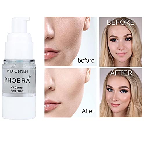 PHOERA Primer,Pro Makeup Primer,Long Lasting Hydrating Smoothing Isolated Moisturizing Oil Free Effect Make Up Base Matte Face Foundation Primer(Travel Size 6 ML)-BrightBean Baby
