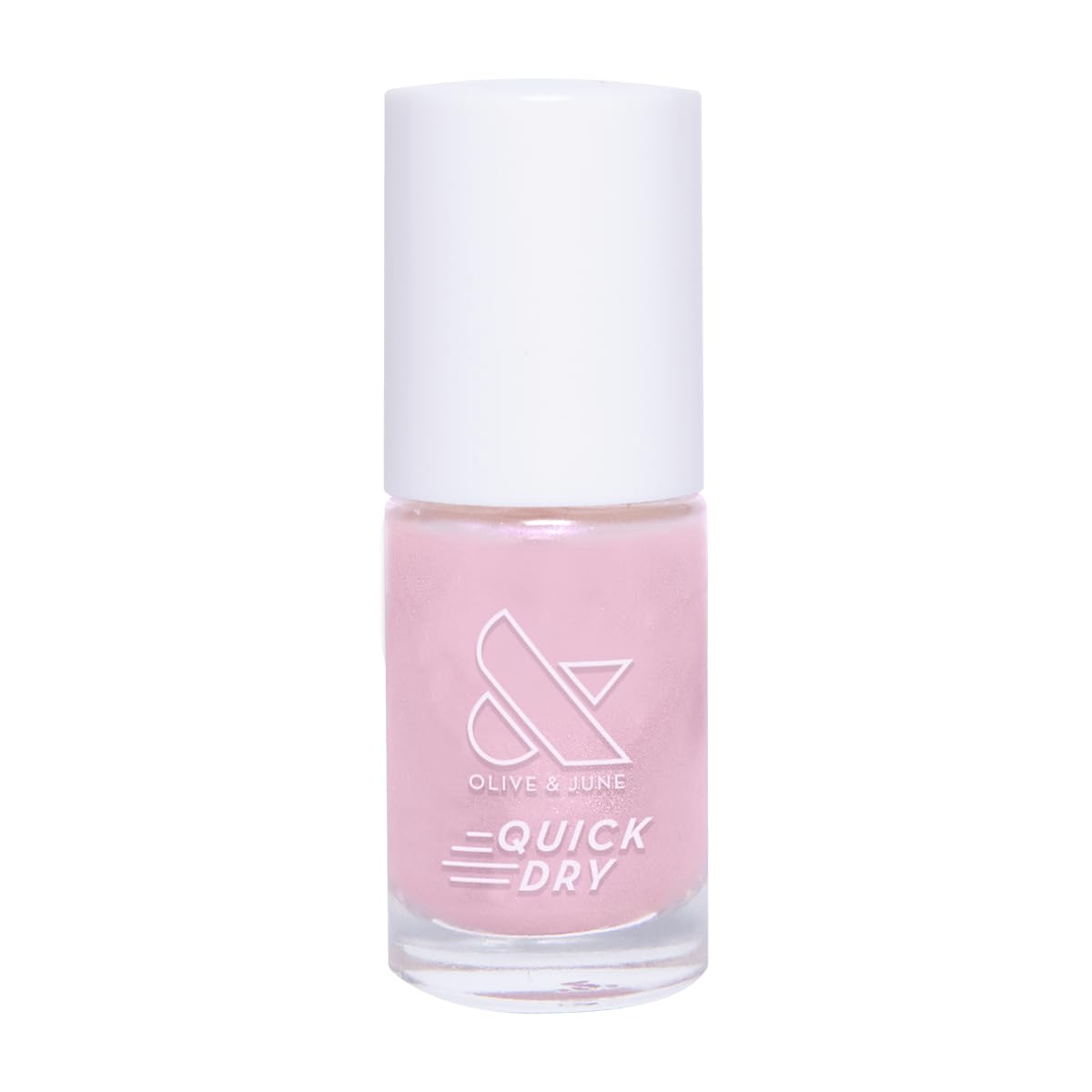 Olive & June Quick Dry Nail Polish | Instant Fast-Drying Smudgeproof Color | 15-free Vegan Cruelty-Free Formula | Lasts up to 5 Days |Salon-Quality Manicure Pedicure at Home |Baroque Pearly Iridescent-BrightBean Baby