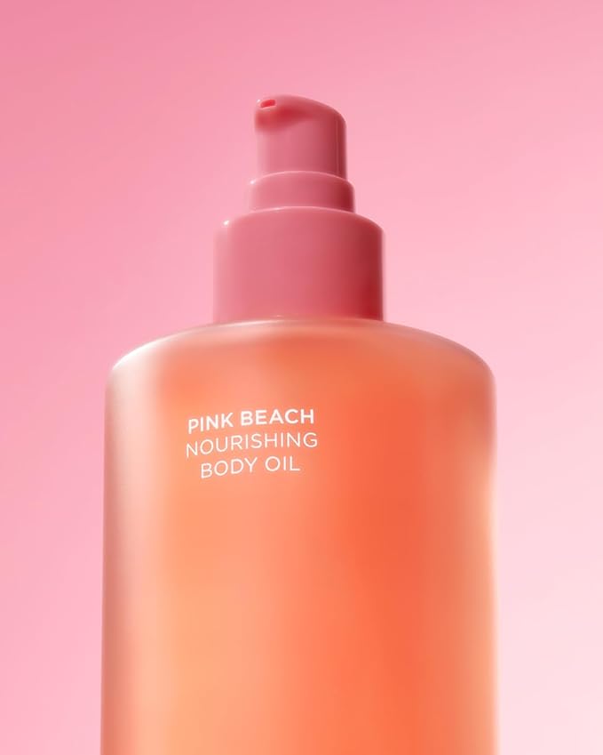 Saltair Body Oil. Jumbo Size Pink Beach After Shower and Bath Oil Moisturizer for Women and Men. Botanical, Non-Greasy, and Well-Absorbing Lotion for Hydrating Dry Skin. 10oz Bottle-BrightBean Baby