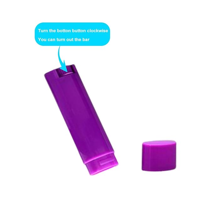 5ml 100Pcs Empty Oval Deodorant Lip balm Tubes Containers Twist-up Refillable Containers for Lipstick,Chapstick,Homemade Lip balm,DIY Deodorants(Purple)-BrightBean Baby