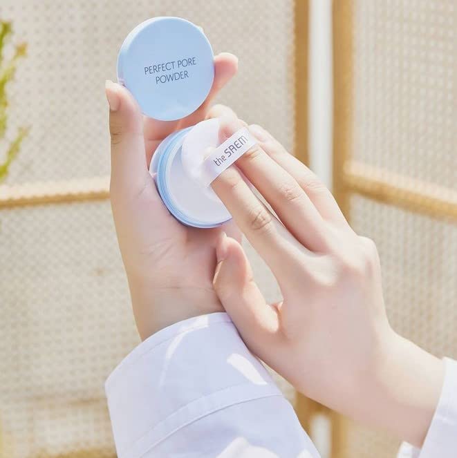 THESAEM Saemmul Perfect Pore Powder - Oil & Sebum Control Long Lasting Silky Face, Skin Soothing & Purifying with Green Tea Water and Tea Tree Extract, 0.18oz. 2 Pack-BrightBean Baby