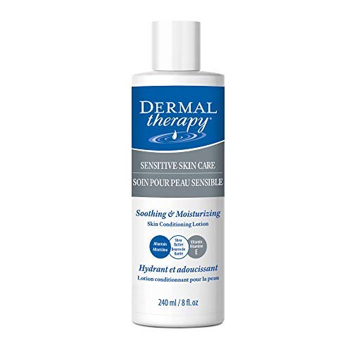 Dermal Therapy Sensitive Skin Lotion - Calming, Non-Irritating Lotion with 15% Allantoin, 10% Shea Butter, Vitamin E - Soothing Relief for Dry, Itchy, Eczema-Prone Skin - 8 fl oz / 240 ml-BrightBean Baby