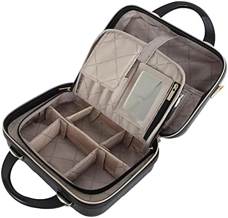 2-in-1 Essential St. Tropez Design Beauty Case - Black/Cream Python, Rose Gold-BrightBean Baby