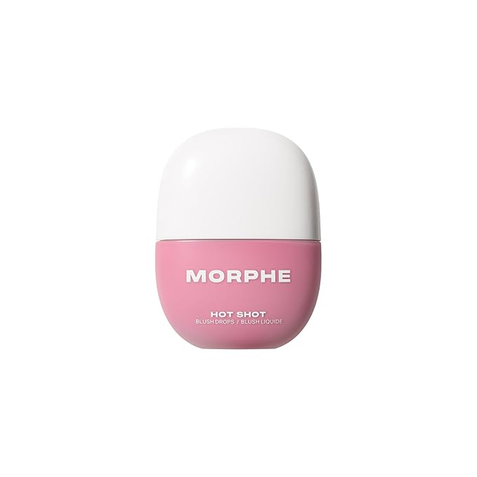 Morphe Hot Shot Blush Drops - Hydrating, Buildable Liquid Blush for Cheeks with Niacinamide and Antioxidants- Buildable, Waterweight Formula for a Natural Finish - That Girl (0.5 Fl Oz)-BrightBean Baby