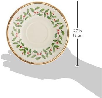 Lenox 146504040 Holiday Tea Saucer, Christmas Theme