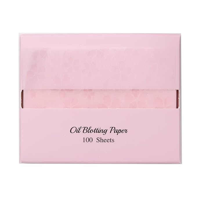 [600 Counts Refills Only] Cherry Blossom Natural Oil Blotting Sheets for Face with Mirror Case and Refills-BrightBean Baby