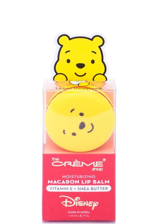The Crème Shop x Disney Macaron Lip Balm Winnie The Pooh Lemon Honeycomb Crème Korean Scented Pocket Portable Vitamin E Shea Butter (Winnie The Pooh (Lemon Honeycomb))-BrightBean Baby