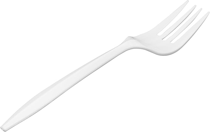 1,000 Plastic Disposable Forks Bulk White Medium Weight Disposable Silverware Plastic Cutlery Fork
