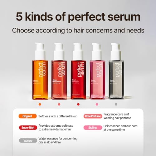 Mise En Scene Perfect Watery Serum for Hair Moisturizing - Korean Hair Argan Oils, Hair Essence for Hydrating with Citrus Scent, Derma Test Completed, 2.70 fl. Oz-BrightBean Baby