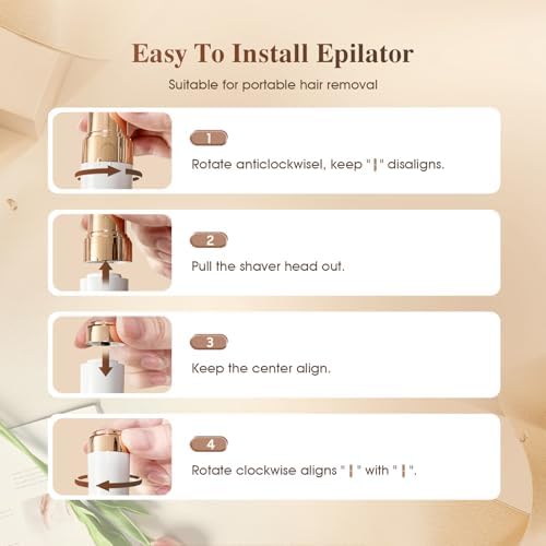 Epilator,2 in 1Epilator for Women Rechargeable,Womens Electric Shaver with LED Light,Hair Removal,Hair Removal for Women Legs/Face/Bikini/Arms,Smooth Epilator Trimmer Travel Kit Set,Simple to use-BrightBean Baby