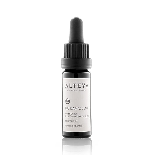 Alteya Organics Eye Serum USDA Certified Organic Skin Care 0.34 Fl Oz/10 mL Bio Damascena Award-Winning Eye Treatment With Organic Bulgarian Rose Oil Rejuvenating, Revitalizing and Clarifying-BrightBean Baby
