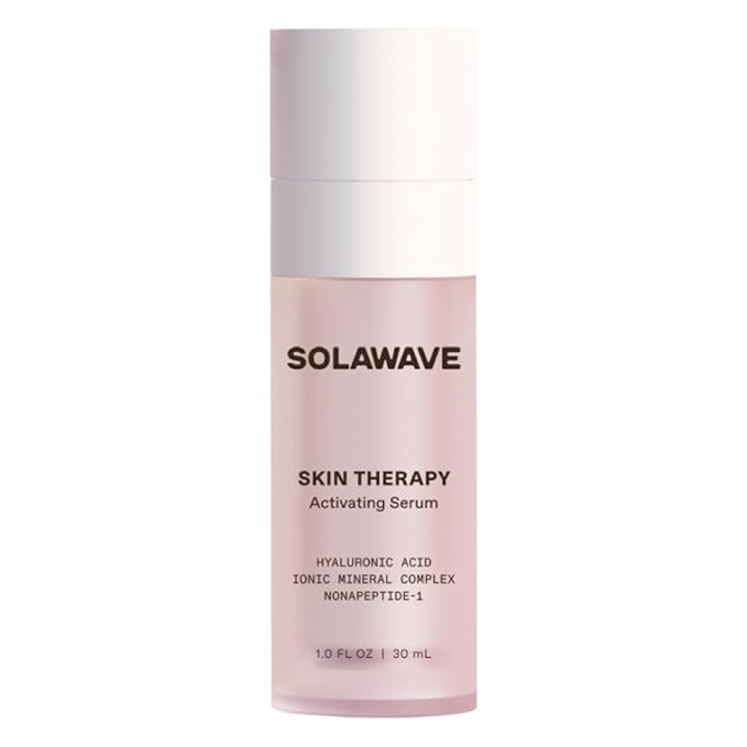 Solawave Wand Skin Therapy Activating Serum | Hyaluronic Acid and Peptides | Enhance Skincare Device Results | Hydrating Microcurrent Galvanic Current | Wrinkle Smoothing-BrightBean Baby