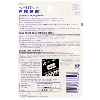 Maybelline New York Shine Free Oil Control Loose Powder, Light [210] 0.7 oz (Pack of 2)-BrightBean Baby