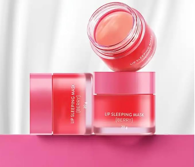 Lip Sleeping Mask | Made With Lip Plump Complex of Collagen, Vitamin C, Hyaluronic Acid & Coconut Oil | Moisturize & Nourish Dry, Chapped Lips | Organic, Vegan & Cruelty Free-BrightBean Baby