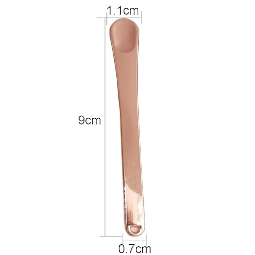 3 Pieces Alloy Makeup Spatula Eye Cream Spoon Beauty Scoop Mini Spoon Makeup Beauty Spoons Mini Cosmetic Skincare Spatula for Cream Lotions, 3.54 x 0.43 inches, Gold, Silver, Rose-Gold-BrightBean Baby