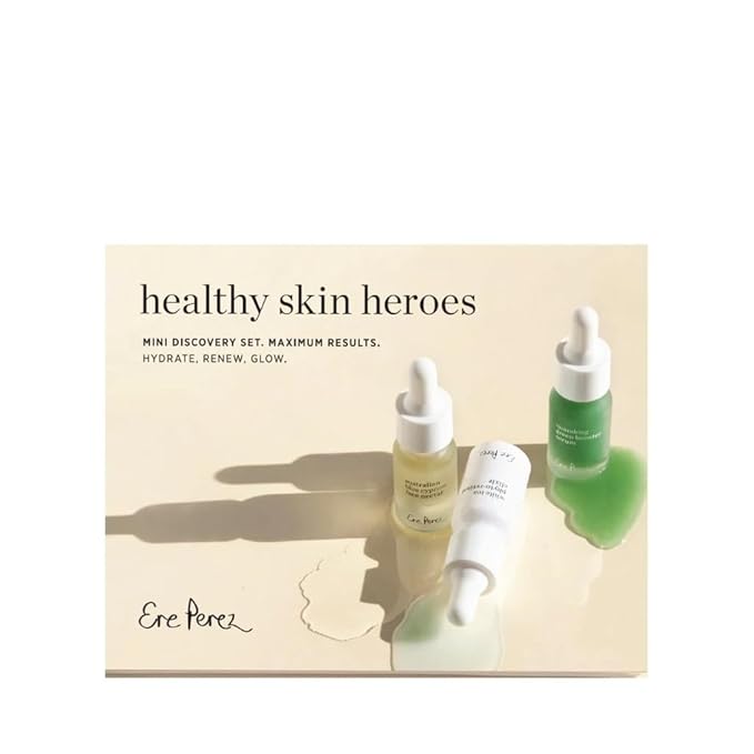 Ere Perez - Healthy Skin Heroes Kit Mini Discovery Set (Hydrate, Renew, Glow) | Vegan, Cruelty-Free, Clean Beauty (3-Piece Gift Set)-BrightBean Baby